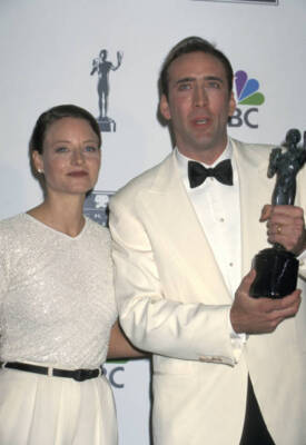 Nicolas Cage Jodie Foster 2nd Screen Actors Guild Awards at Sa- 1996 Old Photo