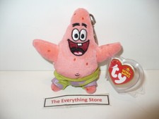 TY BEANIE BABIES SPONGEBOB SQUAREPANTS PATRICK PLUSH BACK PACK FRIEND NEW W TAGS