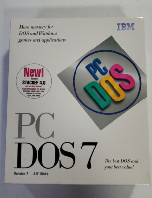 Vintage 1995 IBM PC DOS 7 Original Edition on 3.5'' HD Floppy Disks