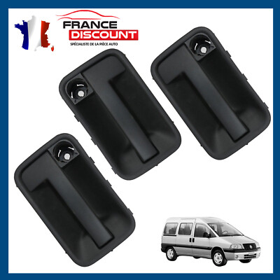 Jeu De Poignées De Porte Extérieures Pour Citroën Jumpy, Peugeot Expert, Fiat Scudo (1995-2006)