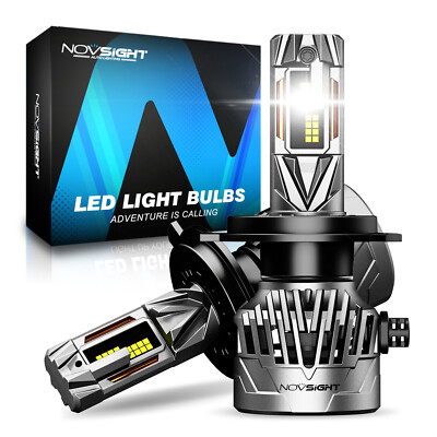 NOVSIGHT H4 LED Headlight Bulb Conversion 30000LM 6500K 300% White High/Low Beam