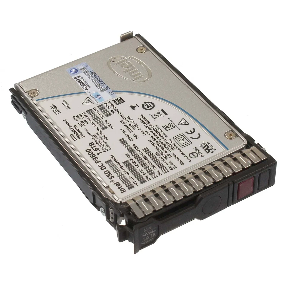 HP NVMe-SSD 1,6TB NVMe PCI-E 3.0 x4 MU LE PLP SFF - 765065-001 765038-B21