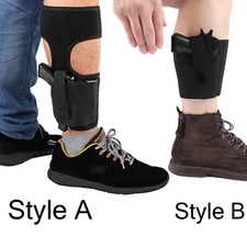 Tactical Ankle Holster Pistol Leg Gun Pouch with Magazine Holder Concealed Carry