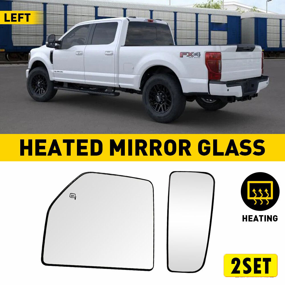 4pcs Tow Mirror Glass Lower Heated Driver Left Side For Ford F150 F250 F350 F550