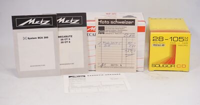 Foto Konvolut Metz Mecablitz 28 CT 5 System SCA 300 + Soligor 28-105mm Objektiv