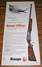 1957 Print Ad Savage 775-SC Featherweight Automatic Shotguns Chicopee Falls,MA