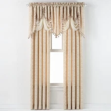 Georgina Clipped Jacquard Window Treatments - Assorted Colors & Sizes