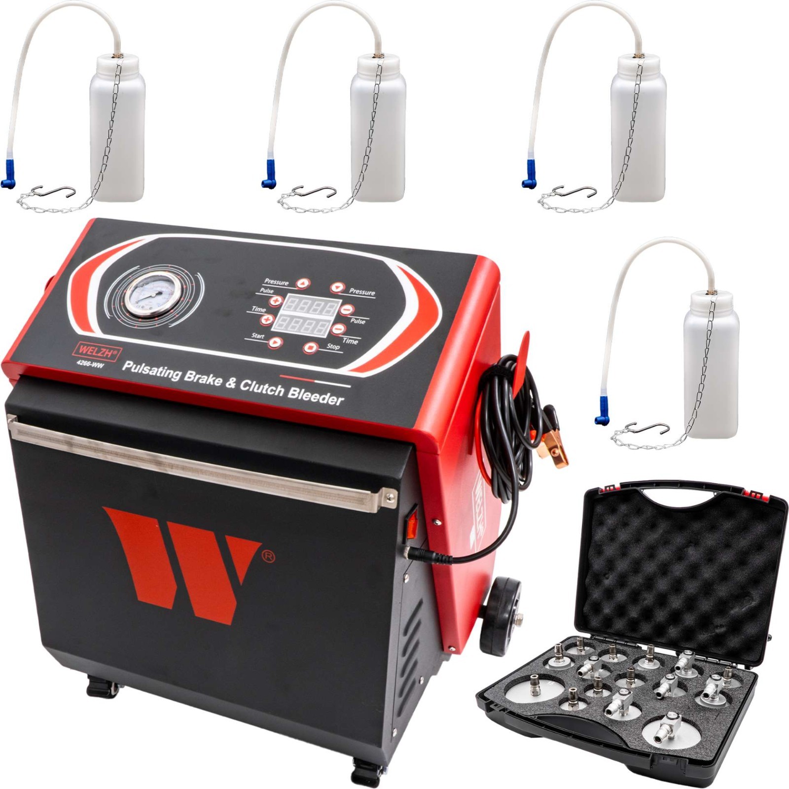Welzh Werkzeug Brake & Clutch Bleeder 12-Volt + Adaptor Set Pulsating 4266-WW