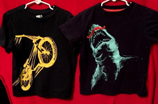 Crazy 8 Boy's XS (4) Black Short Sleeve T‑Shirts (Lot of 2)