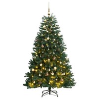 KüNstlicher Weihnachtsbaum Klappbar 300 Leds & Kugeln 240 Cm