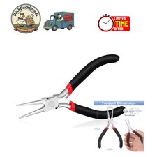 Durable Round Nose Pliers with Non-Slip Handle for Jewelry Crafts Black