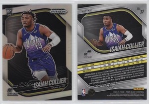 2024-25 Panini Prizm Black Silver Prizm Isaiah Collier #32 Rookie RC