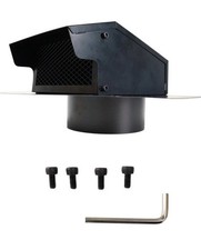 6 Inch Black Removable Roof Vent Galvanized Steel Exhaust Vent with Damper