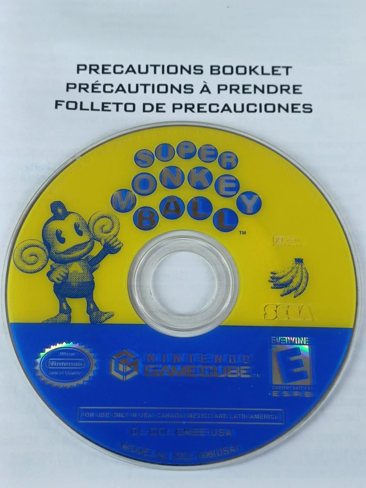 Super Monkey Ball (Nintendo GameCube, 2001) Authentic Rare Tested Original  - Image 4 of 4