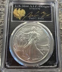 2022 (W) SILVER EAGLE PCGS MS70 PAUL BALAN SIGNED FIRST DAY OF ISSUE 050726
