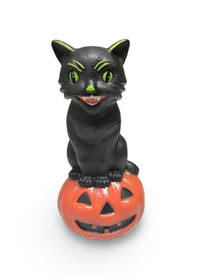 #ad #ad Michael’s Ashland Halloween Blow Mold Black Cat on Pumpkin Decor 14” $32.99