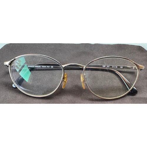 Giorgio Armani Vintage Oval Eyeglasses Frames Model 188 Bronze Italy 51 18 135