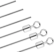 Dr.Fish 30 Pack Punch Wire Stainless Steel Shaft Dia. 0.035-30 Pack, Nickel 