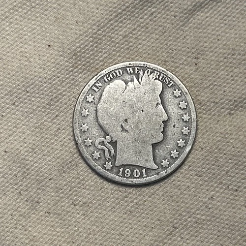 1901 S Barber Silver Half Dollar - Good Condition ZM
