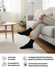 Diabetiker Socken ohne Gummi Quarter Kurz Herren Damen Baumwolle ohne Naht