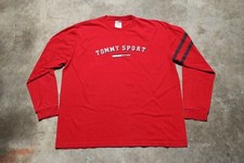 Vintage 90s Tommy Jeans Sport Hilfiger Long Sleeve Red T-Shirt - XL