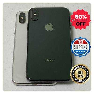 Apple iPhone X Factory Unlocked T-Mobile Verizon At&t Silver/Gray -256/64GB