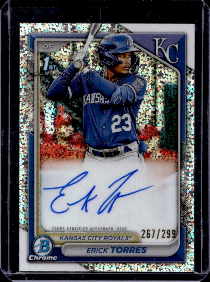 2024 Bowman Erick Torres Chrome Auto Speckle Refractor 1st #267/299