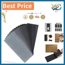 Versatile 14 Sheet Sandpaper Kit for All Polishing Needs - Waterproof & Durable