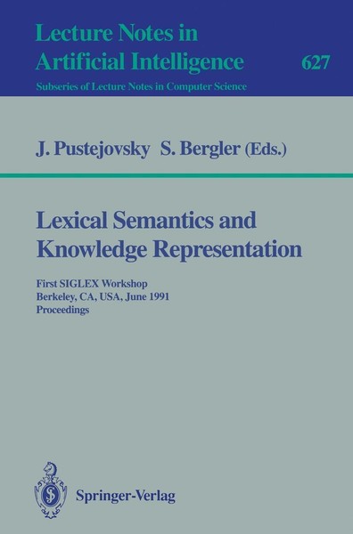 Lexical Semantics And Knowledge Representation James Pustejovsky-image