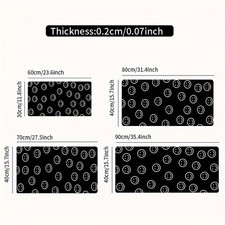Joyful Face Pattern HD Print Mouse Pad, Thickened, Enlarged, Soft, Natural Rub