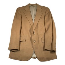 Vtg 90s Polo Ralph Lauren Mens Blazer 38R Sports Coat Wool Kinsley Brown