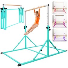 Foldable Gymnastics Bar, 5.6FT Horizontal Bars for Kids 3-12, Weight Limit 35...