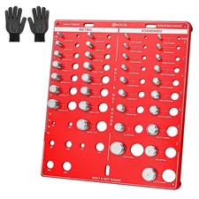 42 Nut and Bolt Thread Checker, Bolt Size and Thread Gauge 19 Standard & 15 M...