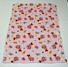 Disney Baby Reversible Blanket Pink Minnie Mouse Polyester Fleece 30 X 40 Inch