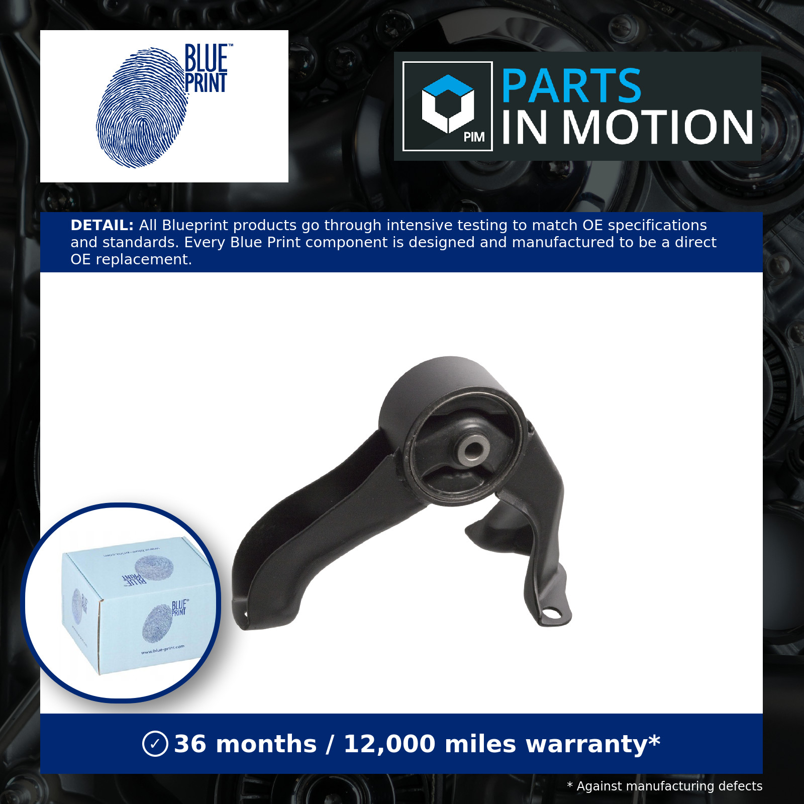 Engine Mount fits MITSUBISHI LANCER Mk8 2.0D Rear Centre 2008 on Mounting New - Image 9