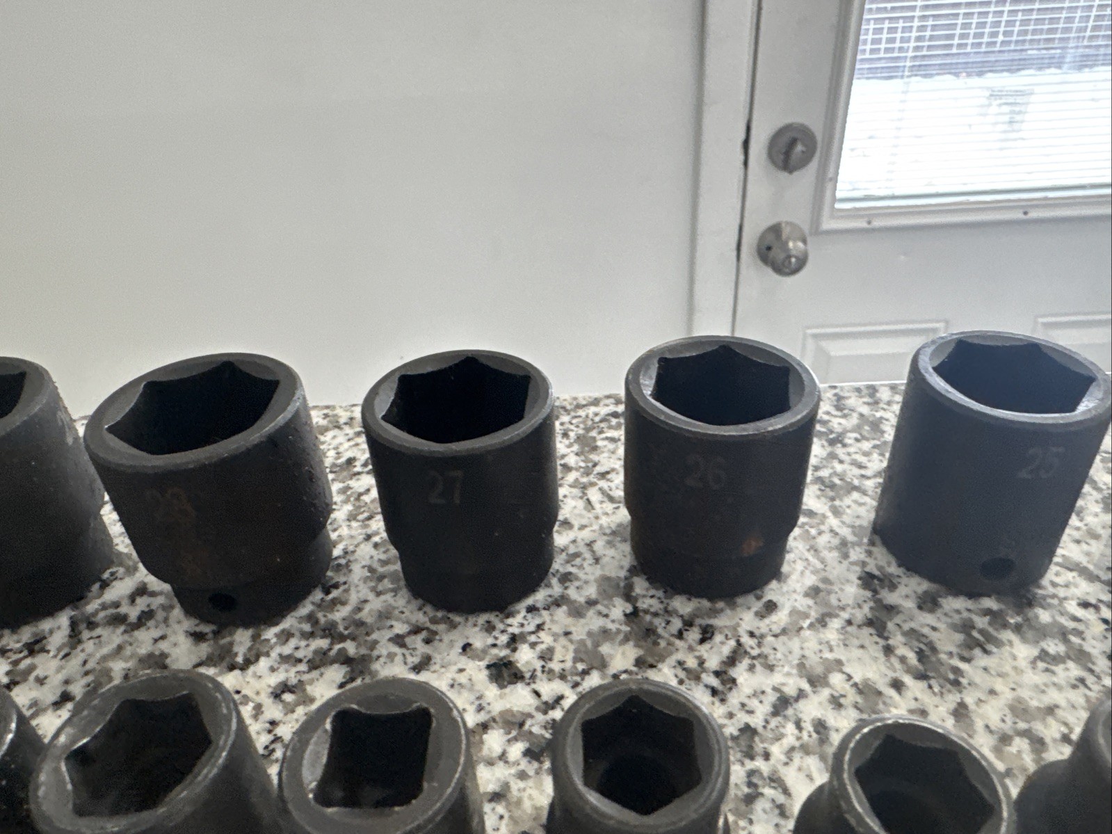 SK Tools 4037 - 25 Piece 1/2" Dr 6 Pt Shallow Metric Impact Socket Set USA MADE