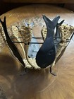 MCM Brutalist Metal And Rope Artistic Fish Bowl With Metal Feet Marine — photo 3
