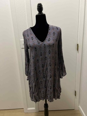 Lush Top S Purple Stretch Knit Sequins Tunic Shirt Blouse Women s Size Small