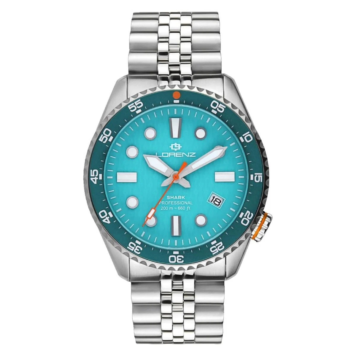 Lorenz Automatic 28196LL Orologio Subacqueo Uomo - Movimento Miyota Giapponese, Cassa 43mm Acciaio, Ghiera Girevole, 10 ATM
