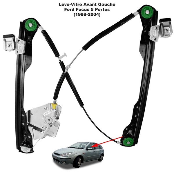 Newparts Elektrischer Fensterheber Vorne Links FüR Ford Focus 98-04 4/5 TüRen-image