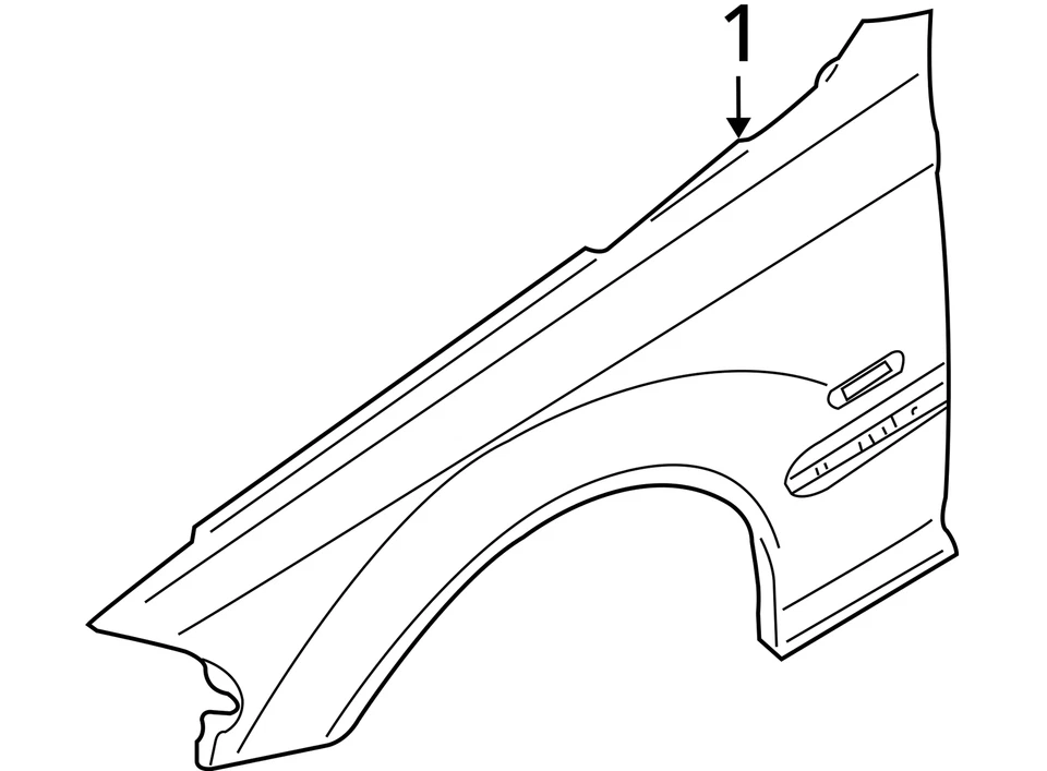 Fender BMW 330I Right 04 05 06 Foto 3 de 3