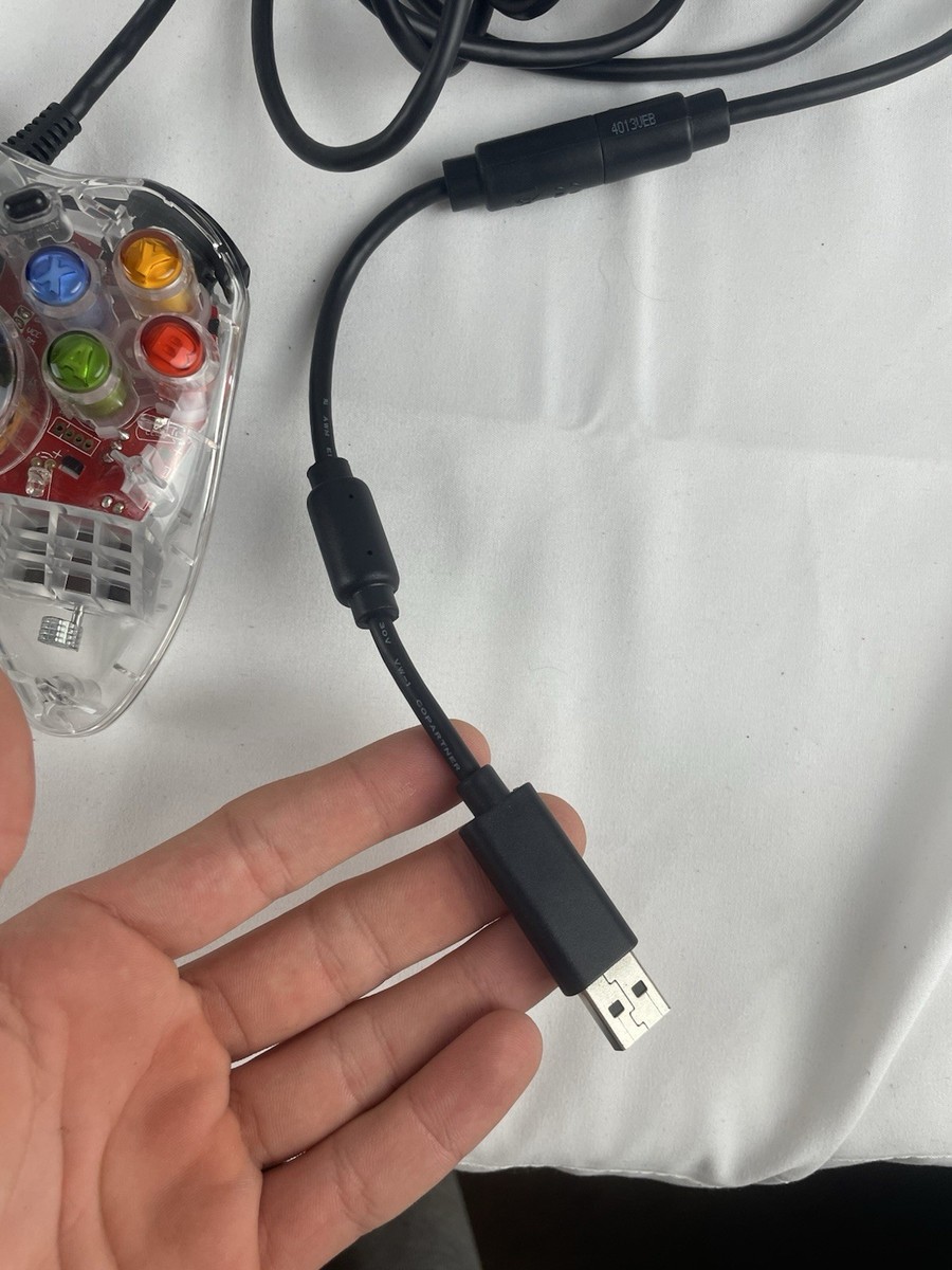 Microsoft XBOX 360 Afterglow Clear Wired Controller PL-3702 | eBay