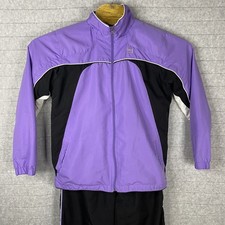 Vintage Wilson Purple Black Windbreaker Pants Small 2 Pc Full Zip Jacket/Pants