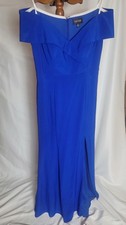 Xscape sweetheart neck evening gown off-the-shoulder With Slit Size 14