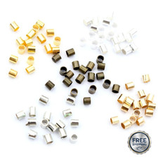 Tube Crimp Spacer Beads for DIY Jewelry Making Stopper End Gold Silver 500Pcs