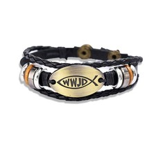 xdlhghe WWJD Bracelets for Men Women What Would Jesus Do Bracelet Christian J...