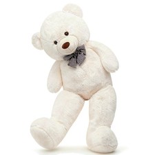 Giant White Teddy Bear 4 Feet, Cute 47inch Animal Big Teddy Bear Plush, Girlf...