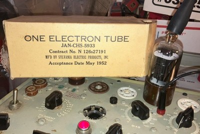 Sylvania JAN-CHS-5933 Vacuum Tube NOS Tested on  TV-7D/U Tube Tester