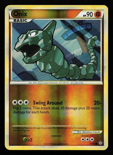 Onix 57/95 Reverse Holo Unleashed Pokémon Card