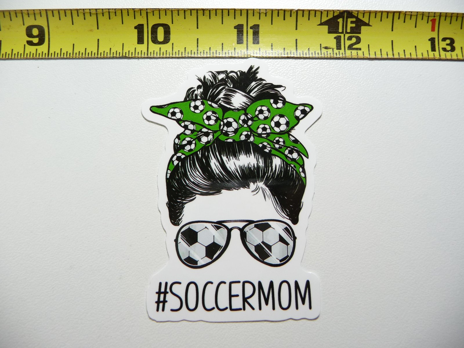 Soccer Mom Hashtag Decal Sticker for School Game Team Match Sports